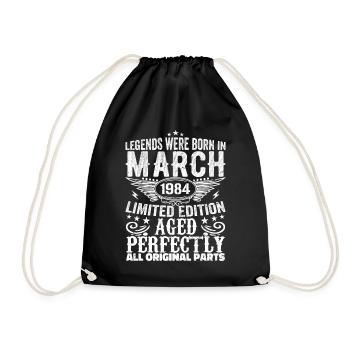 Légendaire depuis mars 1984 Anniversaire 1984 - Sac de sport léger - noir - Devant