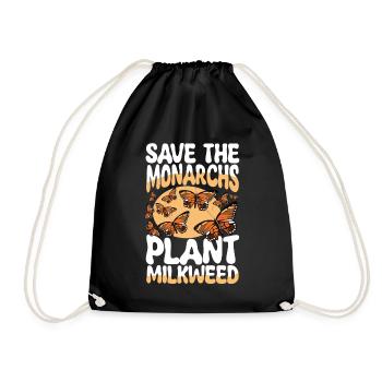 Save The Monarchs Plant Milkweed - Turnbeutel - Schwarz - Vorne