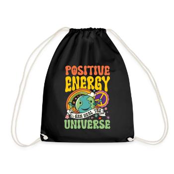 Positive Energy Can Heal The Universe für einen - Turnbeutel - Schwarz - Vorne