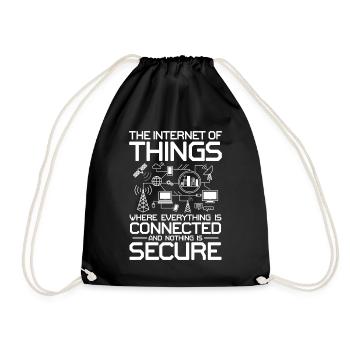 Internet of Things Connected Nothing Is Secure - Turnbeutel - Schwarz - Vorne