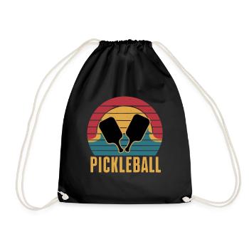 Pickleball für einen Pickleballspieler - Turnbeutel - Schwarz - Vorne