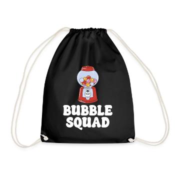 Bubble Squad Kaugummi Automat Lustig Süßgikeiten - Turnbeutel - Schwarz - Vorne