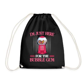 I'm Just Here For The Bubble Gum Chewing Gums - Drawstring Bag - black - Front