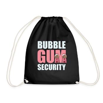 Bubble Gum Security Gumball Machine Gift - Drawstring Bag - black - Front