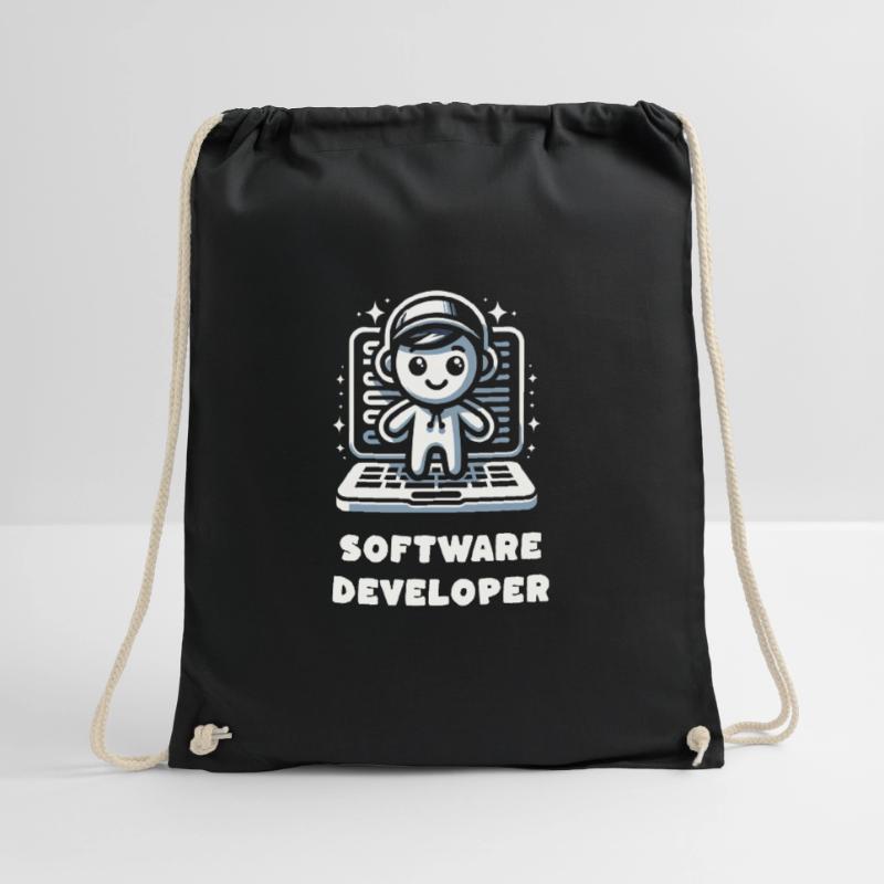 software developer profession career job Drawstring Bag