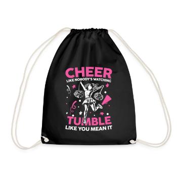 Cheer Like Nobody's Watching für eine cheerleader - Turnbeutel - Schwarz - Vorne