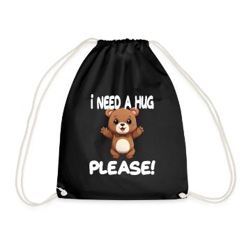Hug Me Bear mit offenen Armen Umarmung für - Turnbeutel - Schwarz - Vorne