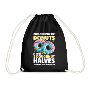 Philosophy of Donuts It takes 2 Doughnut Halves - Turnbeutel - Schwarz - Vorne