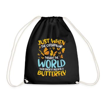 When The Caterpillar Thought The World Was Over - Turnbeutel - Schwarz - Vorne
