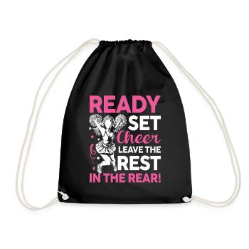 Ready Set Cheer Leave The Rest In The Rear - Turnbeutel - Schwarz - Vorne