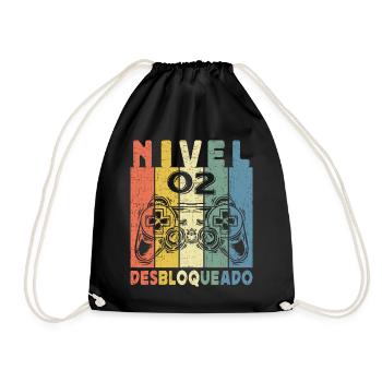 Nivel 02 Desbloqueado Gamer 02 Años 2022 Divertido - Sac de sport léger - noir - Devant