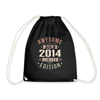 Juillet 2014 Anniversaire Juillet 2014 Cadeau d’anniversaire - Sac de sport léger - noir - Devant