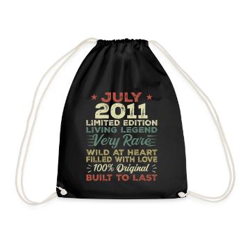 Cadeau Juillet 2011 Anniversaire Juillet 2011 Anniversaire - Sac de sport léger - noir - Devant