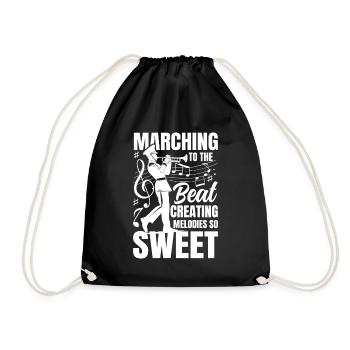 Marching To The Beat Creating Melodies So Sweet - Turnbeutel - Schwarz - Vorne