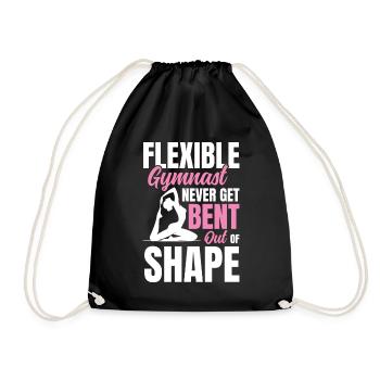 Flexible Gymnast Never Get Bent Out Of Shape - Turnbeutel - Schwarz - Vorne