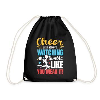 Cheer Like Nobody's Watching für eine cheerleader - Turnbeutel - Schwarz - Vorne