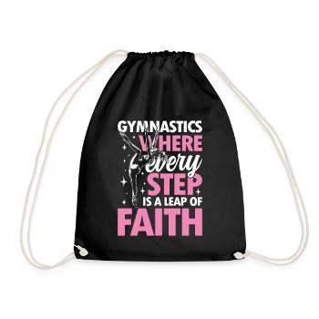 Gymnastics Where Every Step Is A Leap Of Faith - Turnbeutel - Schwarz - Vorne