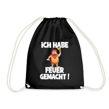 Ich hab Feuer gemacht für alle Männer - Turnbeutel - Schwarz - Vorne
