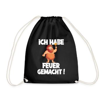 Ich hab Feuer gemacht für alle Männer - Turnbeutel - Schwarz - Vorne