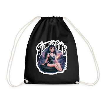 Summer Goth für Gothik Fans - Turnbeutel - Schwarz - Vorne