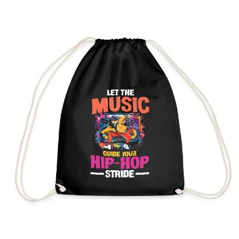 Let The Music Guide Your Hip Hop Stride - Turnbeutel - Schwarz - Vorne