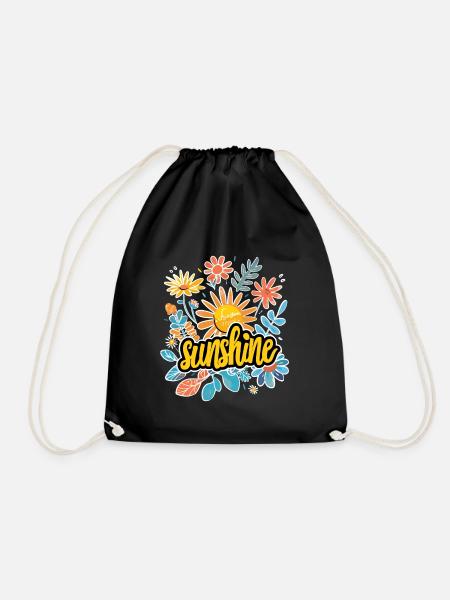 Sunshine Floral für Sommer und Frühling für einen - Turnbeutel - Schwarz