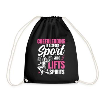 Cheerleading a Sport Tumbles and Lifts Spirits - Turnbeutel - Schwarz - Vorne