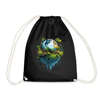 Respektier Muttererde Unseren Planeten Natur - Turnbeutel - Schwarz - Vorne