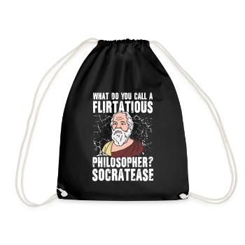 Flirtatious Philosopher Socratease - Turnbeutel - Schwarz - Vorne