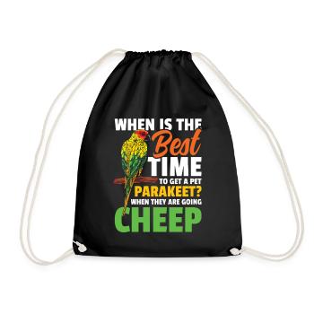 When Is The Best Time To Get A Pet Parakeet - Turnbeutel - Schwarz - Vorne