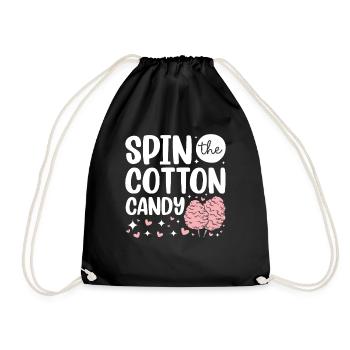 Cotton Candy Funfair Gift Kids Sugar - Drawstring Bag - black - Front
