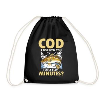 Cod I Borrow You For a Few Minutes - Turnbeutel - Schwarz - Vorne