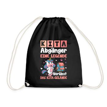 Eine Legende verlässt das Gelände Kita Abgänger - Turnbeutel - Schwarz - Vorne