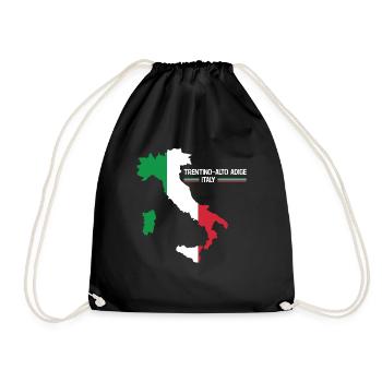 Trentin-Haut-Adige Italie Carte Région Italie - Sac de sport léger - noir - Devant
