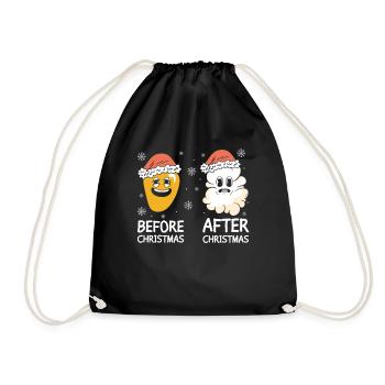 Popcorn Family Movie Night Pop-Corn Movie Night - Drawstring Bag - black - Front