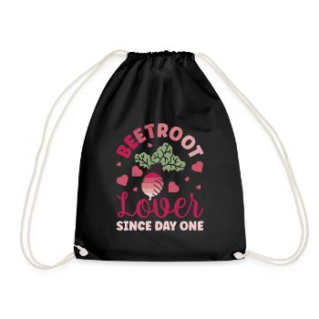 Beetroot Vegetables for Turnips Lover Gift - Drawstring Bag - black - Front
