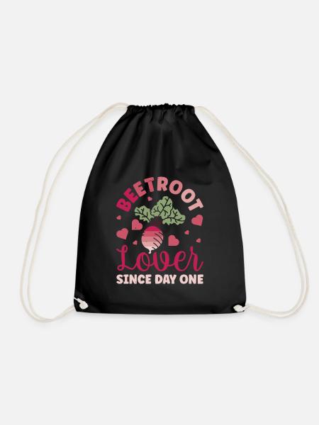 Beetroot Vegetables for Turnips Lover Gift - Drawstring Bag - black