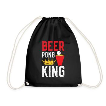 Beer Pong King - Drawstring Bag - black - Front