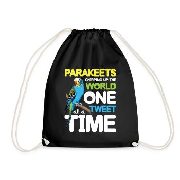 Parakeets Chirping Up The World One Tweet - Turnbeutel - Schwarz - Vorne