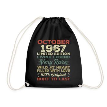 1967 Octobre 1967 Anniversaire Octobre 1967 Original - Sac de sport léger - noir - Devant