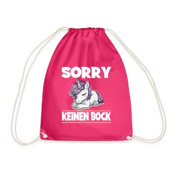 Sorry Keinen Bock Einhorn - Turnbeutel - Fuchsia - Vorne
