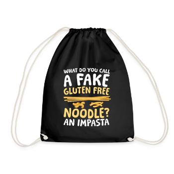 Fake gluten freenoodle An Impasta - Turnbeutel - Schwarz - Vorne
