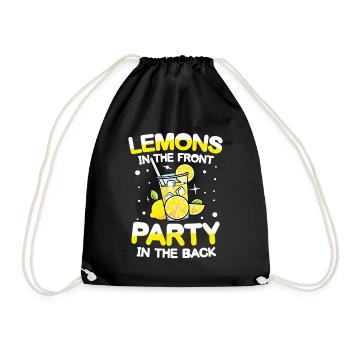 Lemons in the front party in the back - Turnbeutel - Schwarz - Vorne