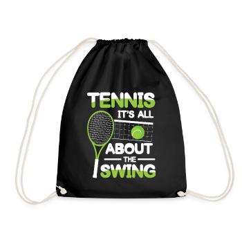 Tennis It's All About The Swing - Turnbeutel - Schwarz - Vorne