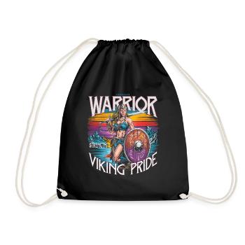 Warrior Spirit and Viking Pride für Wikinger - Turnbeutel - Schwarz - Vorne