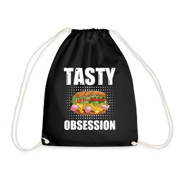 Tasty Obsession Sandwich Monat Belegte Baguettes - Turnbeutel - Schwarz - Vorne