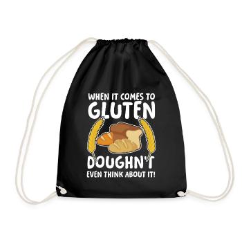 When it comes to gluten für einen glutenfreien - Turnbeutel - Schwarz - Vorne