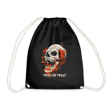 Halloween - Trick or Treat - Costume de crâne - Sac de sport léger - noir - Devant
