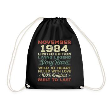 Légende Depuis Novembre 1984 Millésime Novembre 1984 - Sac de sport léger - noir - Devant
