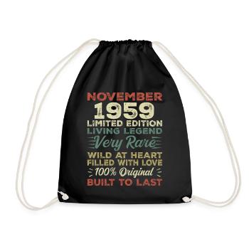 Légende Depuis Novembre 1959 Millésime Novembre 1959 - Sac de sport léger - noir - Devant
